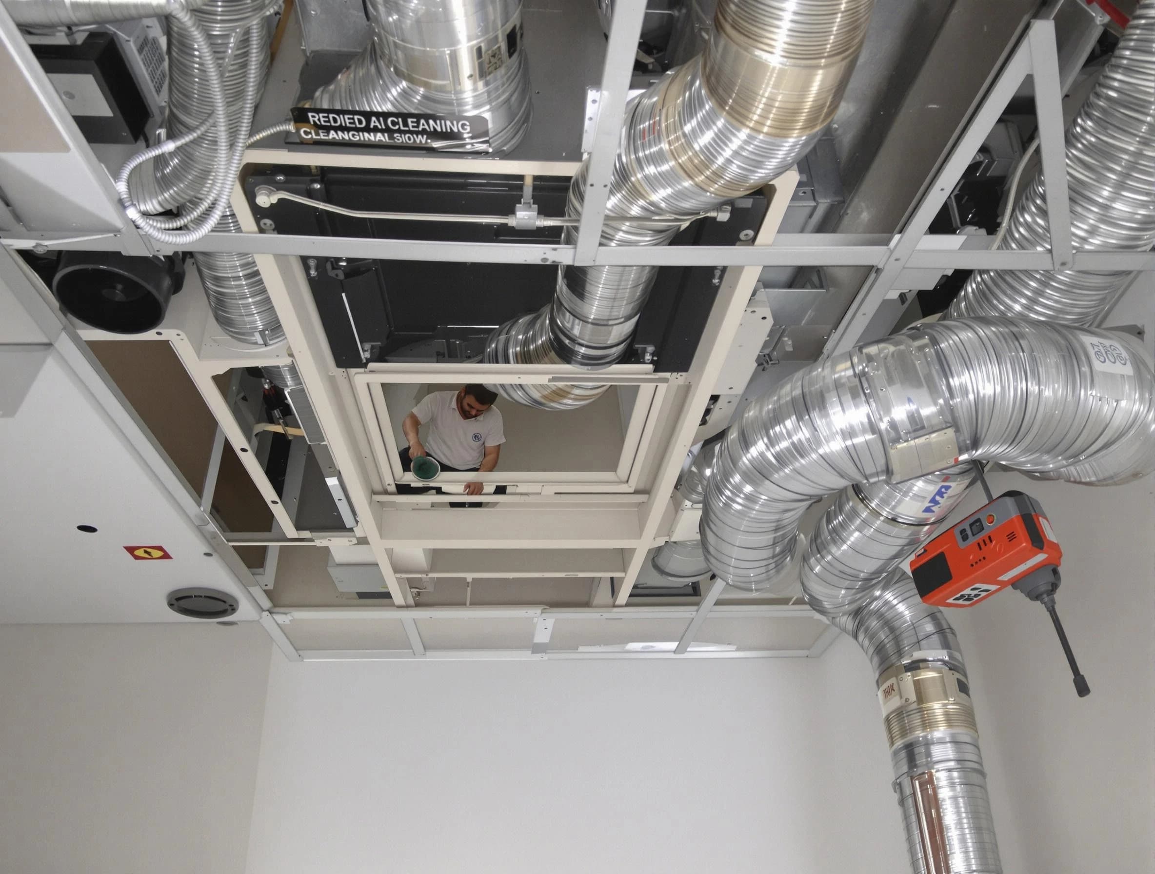 West Valley City Air Duct Cleaning technician performing detailed central duct system cleaning in West Valley City