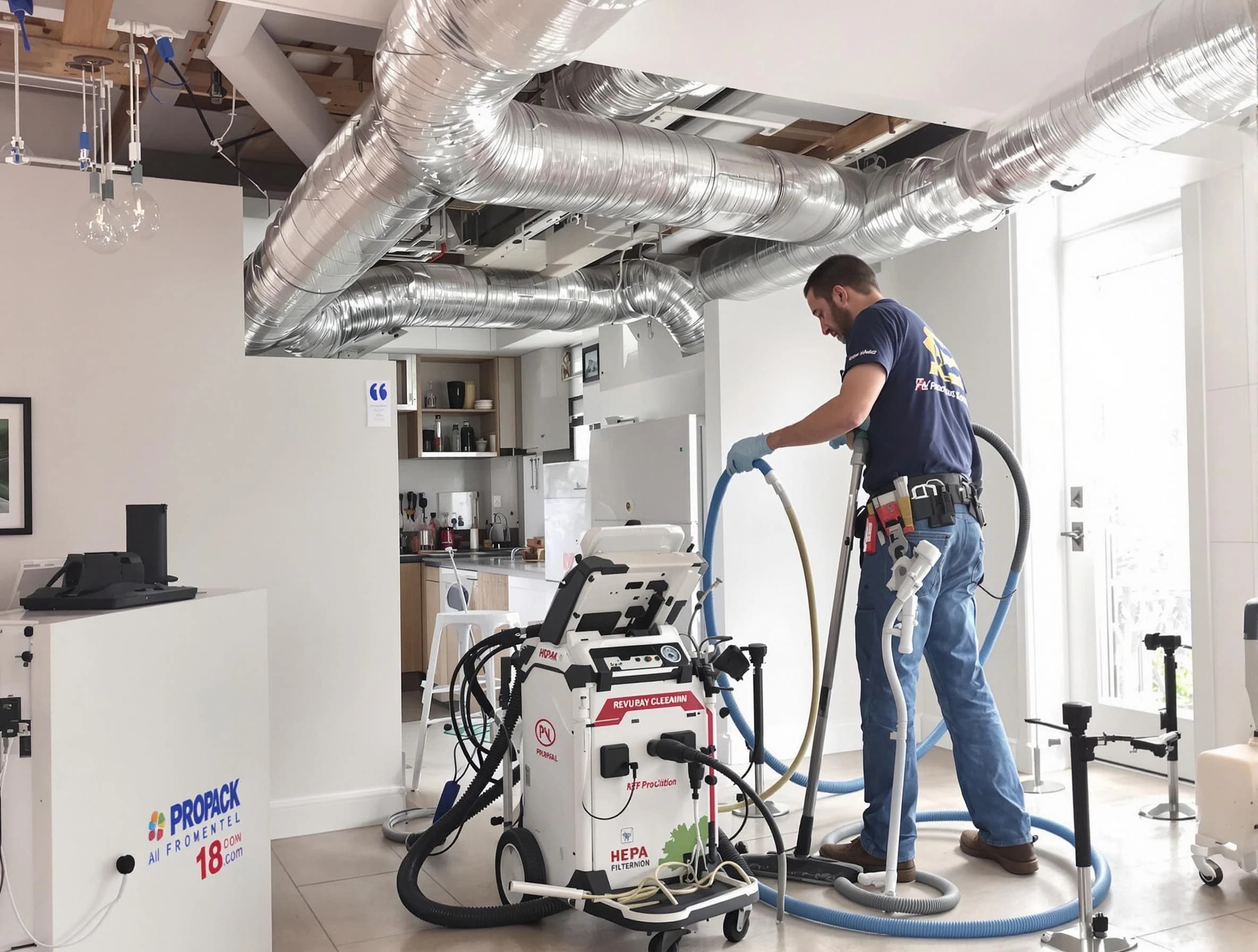 West Valley City Air Duct Cleaning technician performing advanced pure duct cleaning with specialized equipment in West Valley City