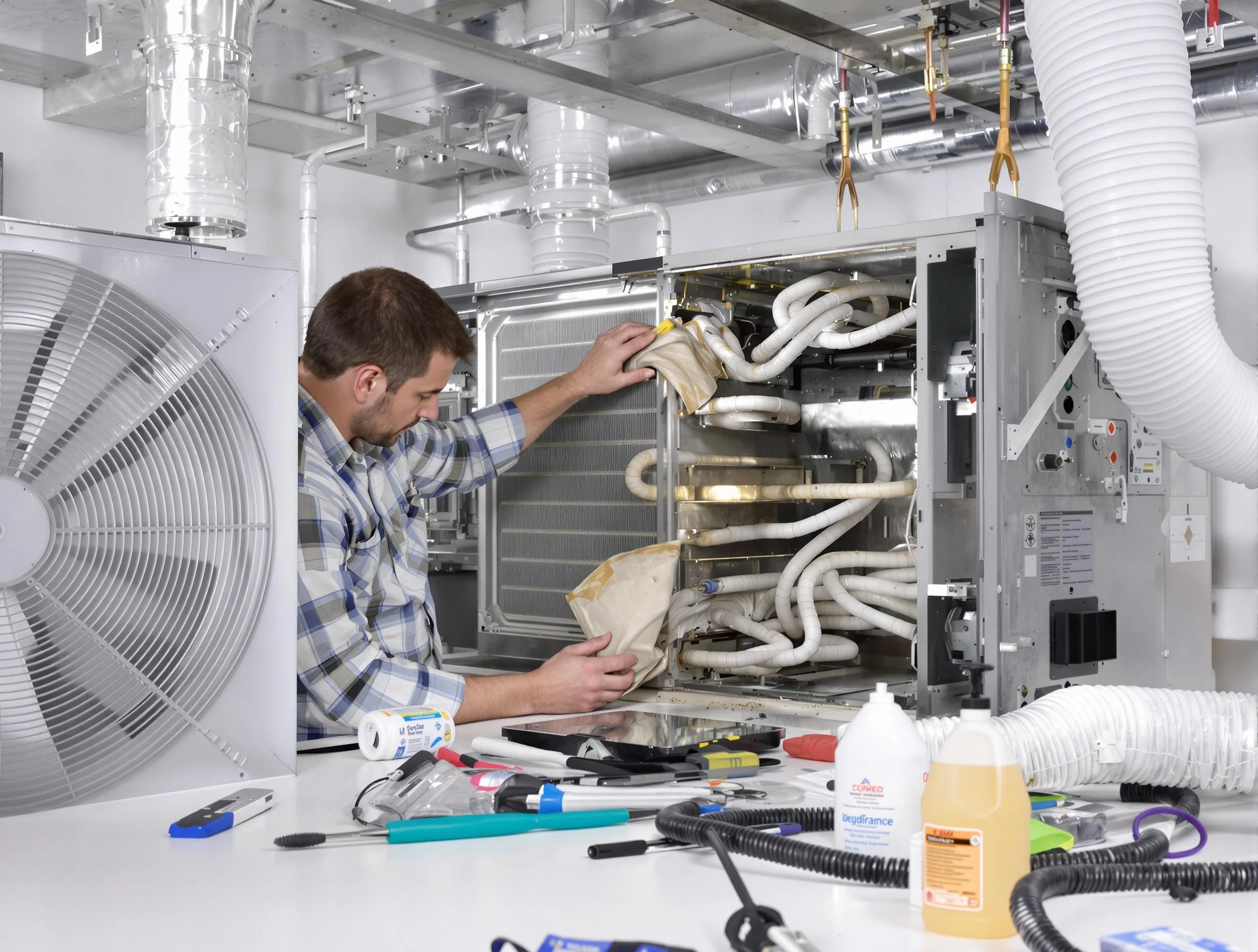 West Valley City Air Duct Cleaning specialist performing precision AC coil cleaning in West Valley City