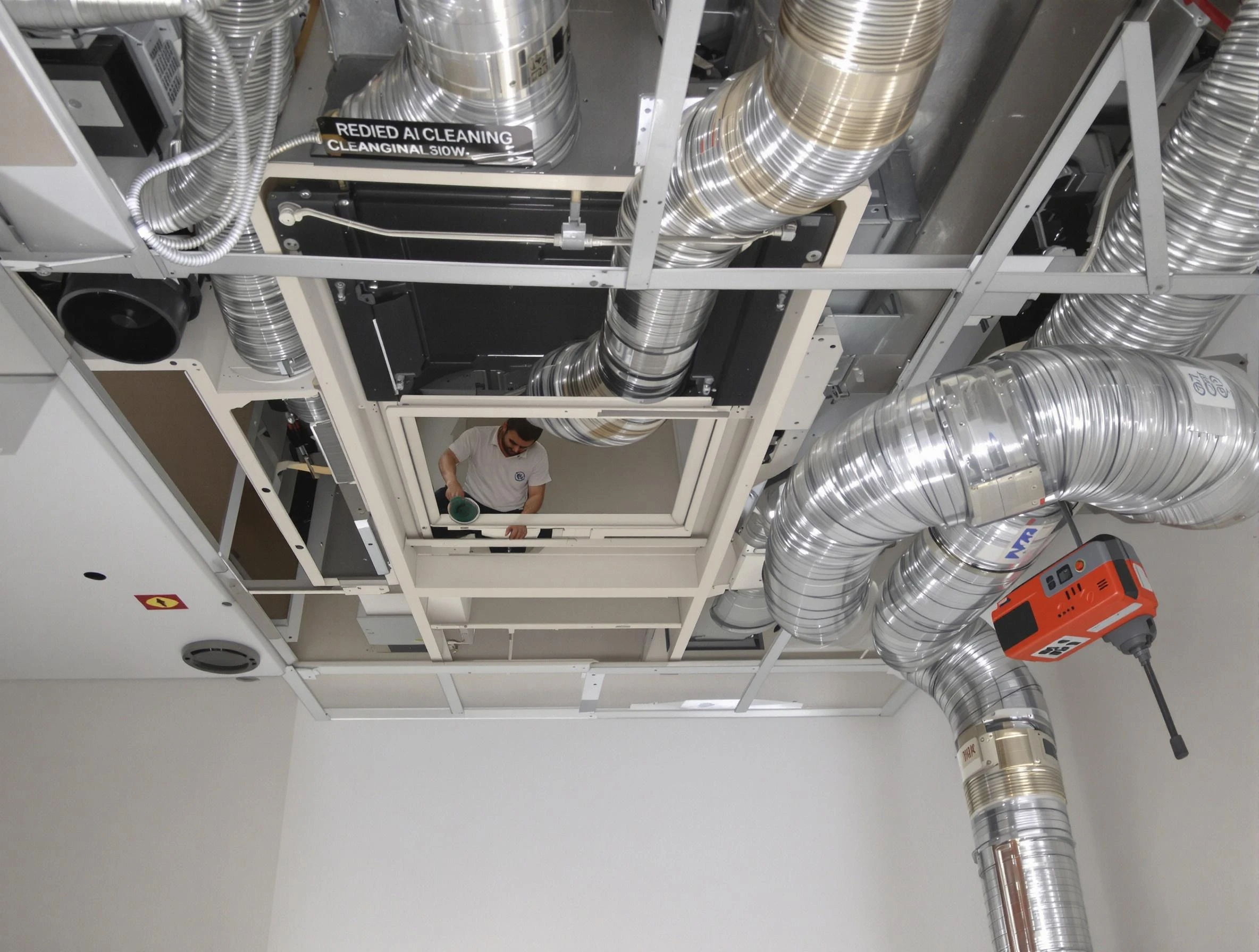 West Valley City Air Duct Cleaning technician performing detailed central duct system cleaning in West Valley City