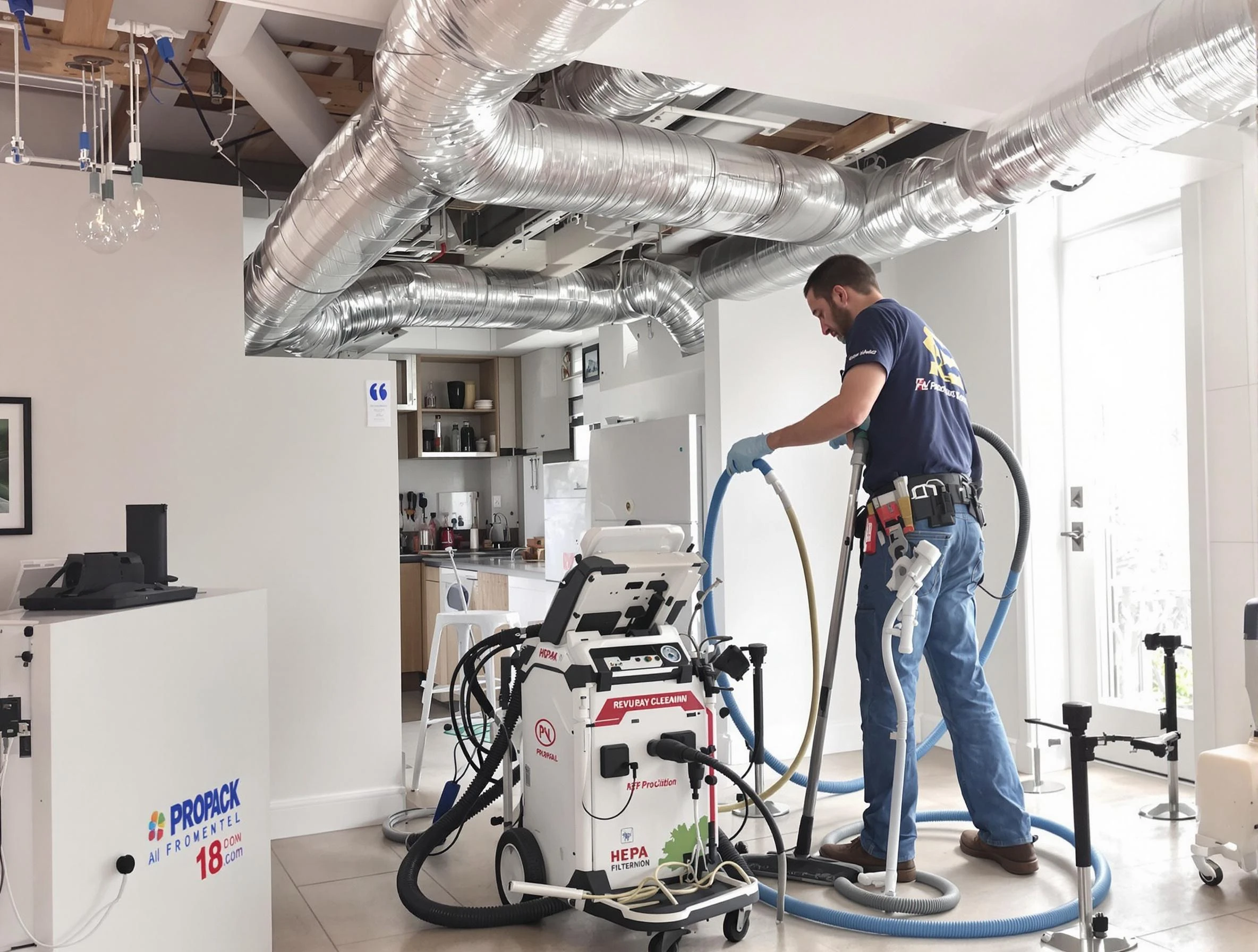 West Valley City Air Duct Cleaning technician performing advanced pure duct cleaning with specialized equipment in West Valley City